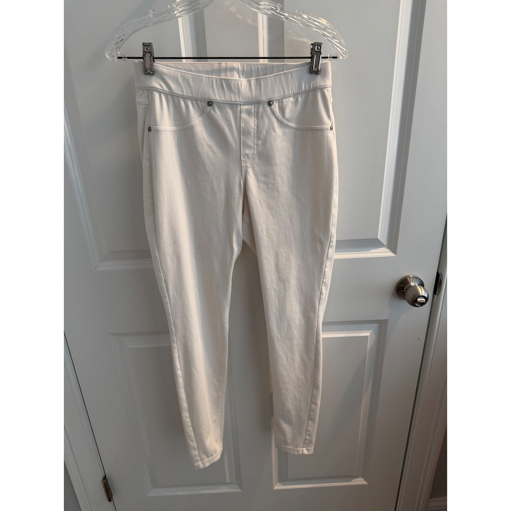 Simply Vera Vera Wang Womens White Pull On Skinny Jeans Pants Size M
